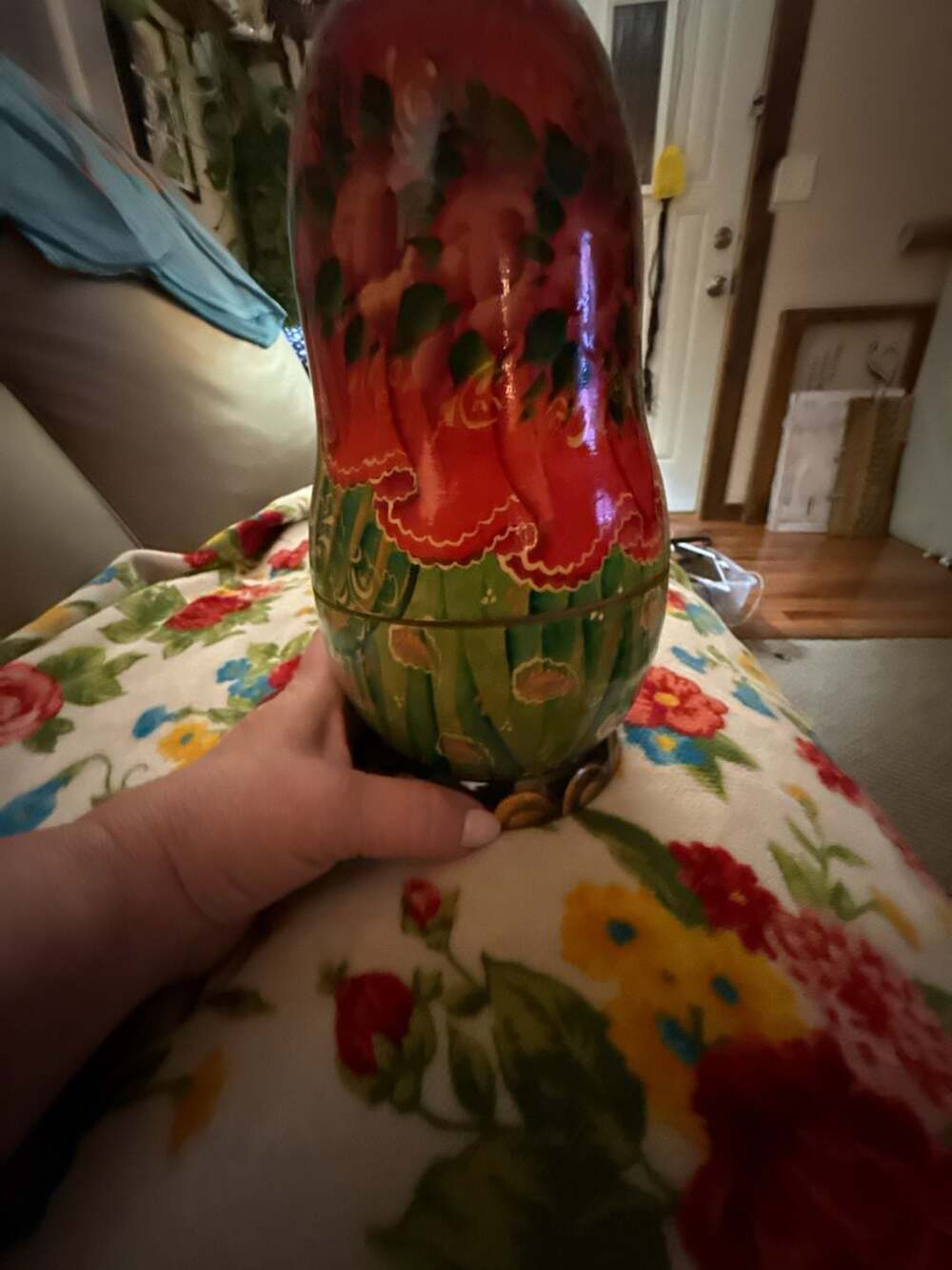G. DeBrekht Night Before Christmas Hand-Painted Matryoshka Nesting Doll with Orn - Picture 4 of 5